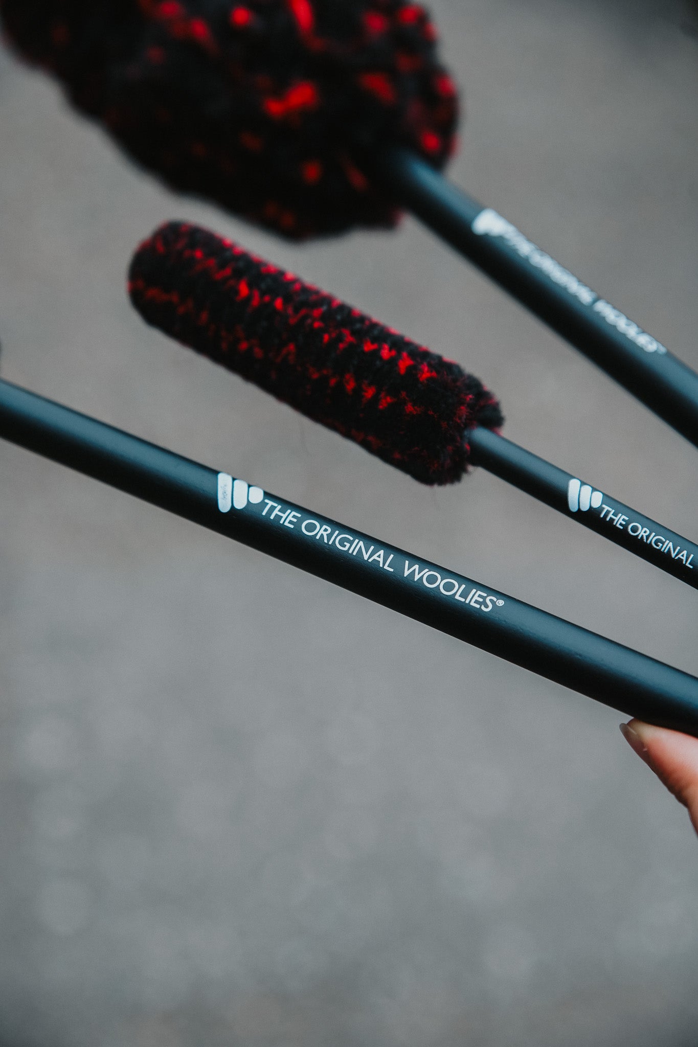 Wheel Woolies 3 Piece Wheel Brush Kit (Red Grip)