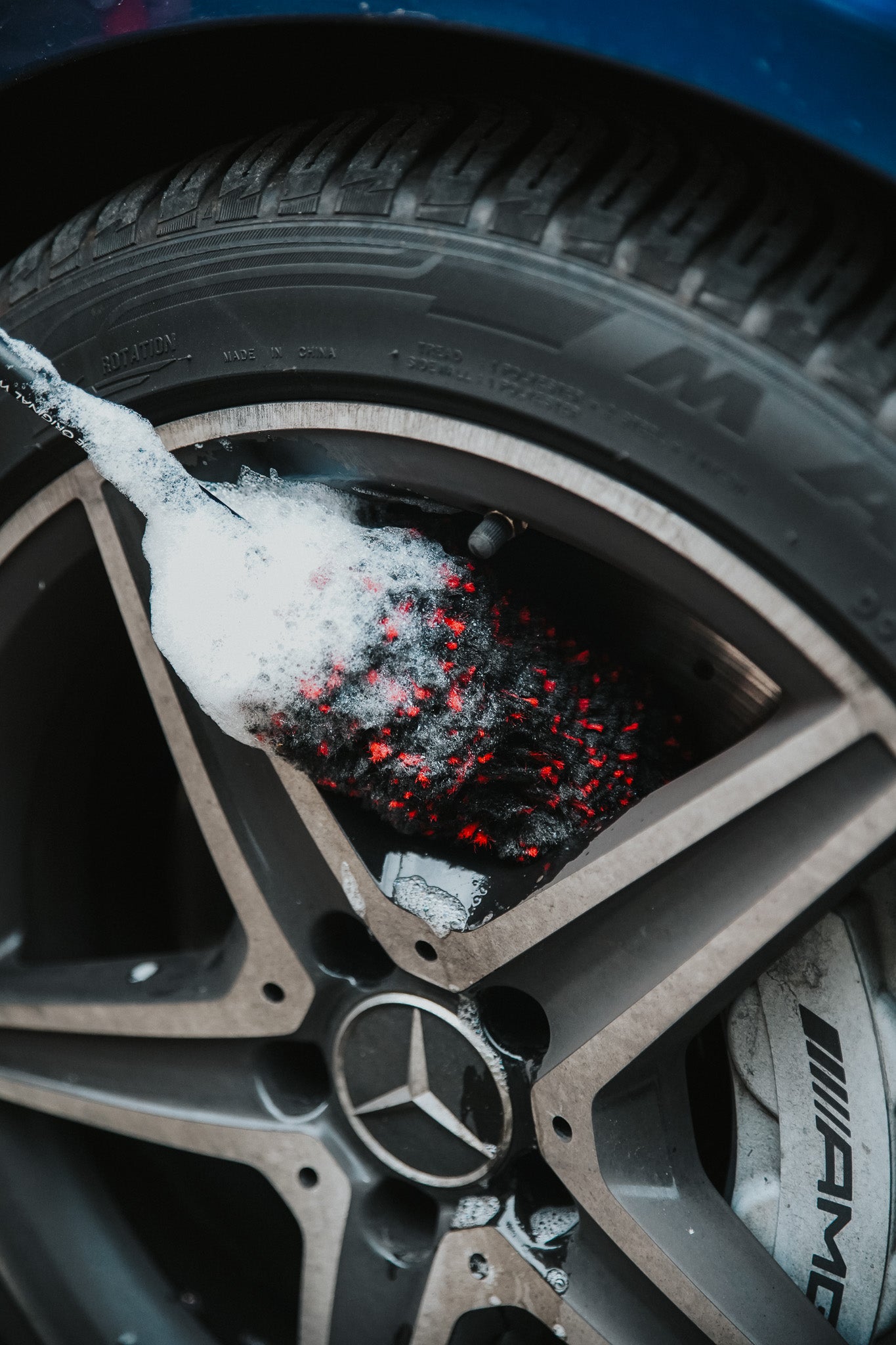 Wheel Woolies 3 Piece Wheel Brush Kit (Red Grip)